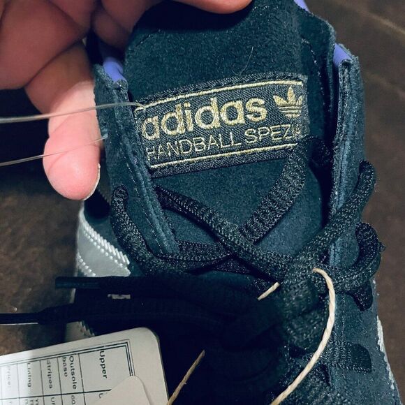 Rare Sample Tag Adidas Handball Spezial Blk Silver Purple 9 US 8.5 UK 42 2/3 EU - Picture 10 of 10